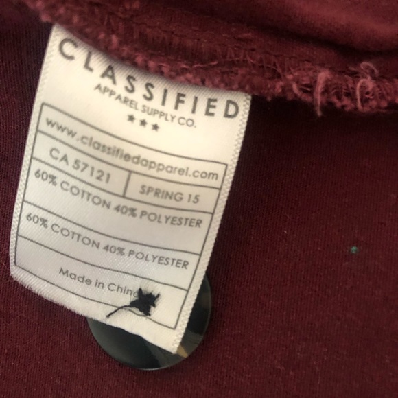 Maroon/navy shirt/shacket, 70 cotton, good stretch, M - Picture 4 of 4